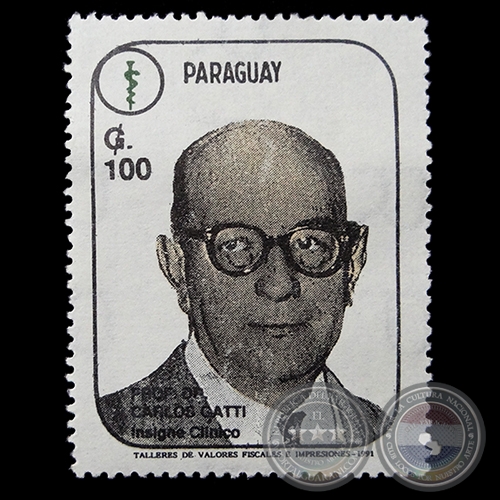 MÉDICOS DEL PARAGUAY - SELLO POSTAL PARAGUAYO AÑO 1991