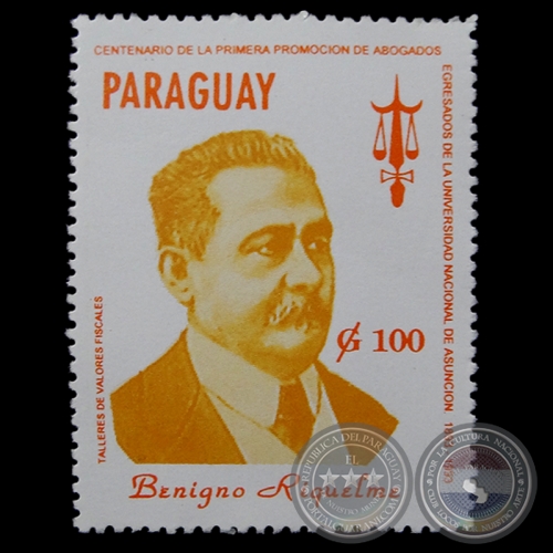 CENTENARIO DE LA PRIMERA PROMOCIÓN DE ABOGADOS EGRESADOS DE LA UNIVERSIDAD NACIONAL DE ASUNCIÓN / 1893-1993 - SELLO POSTAL PARAGUAYO AÑO 1994
