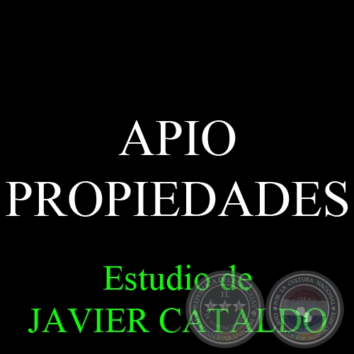APIO - PROPIEDADES - Estudio de JAVIER CATALDO