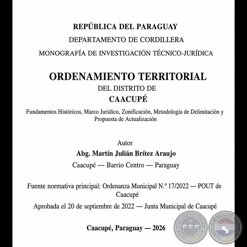 AUTORIDADES DE CAACUPÉ - POR: MARTÍN JULIÁN BRÍTEZ ARAUJO