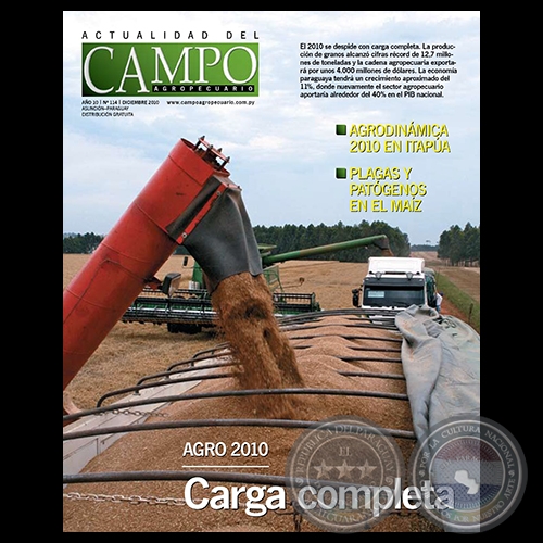 CAMPO AGROPECUARIO - AÑO 10 - NÚMERO 114 - DICIEMBRE 2010 - REVISTA DIGITAL