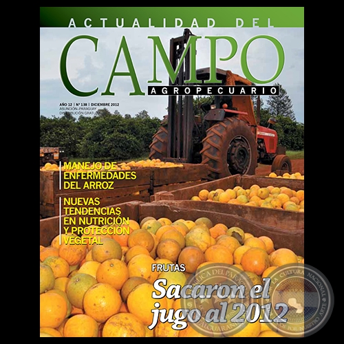 CAMPO AGROPECUARIO - AÑO 12 - NÚMERO 138 - DICIEMBRE 2012 - REVISTA DIGITAL