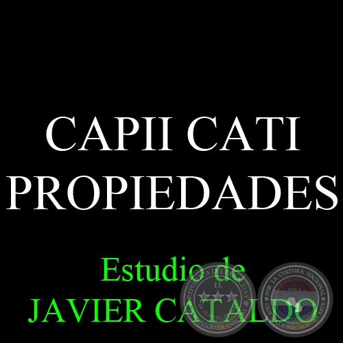 CAPII CATI - PROPIEDADES - Estudio de JAVIER CATALDO