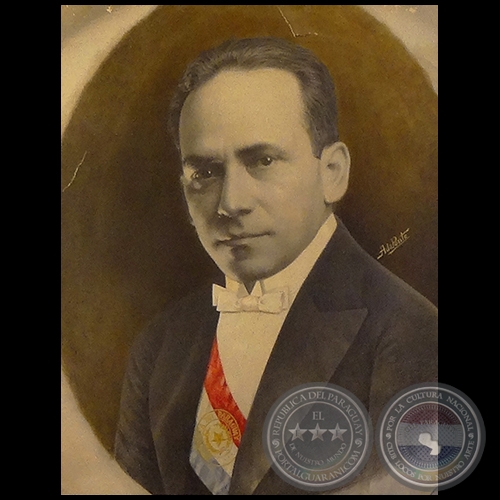 RETRATO DE ELIGIO AYALA - Fotografía coloreada de A. DA PONTE