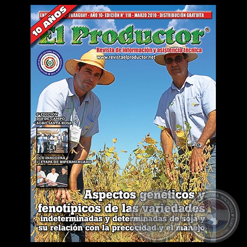 EL PRODUCTOR Revista - AÑO 10 - NÚMERO 118 - MARZO 2010 - PARAGUAY