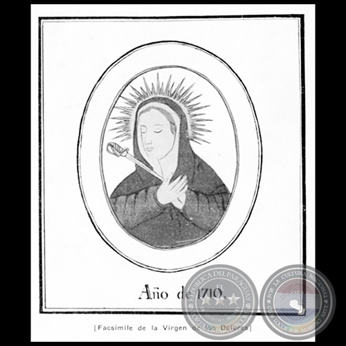 VIRGEN DE LOS DOLORES - AÑO DE 1710 - FACSIMILE