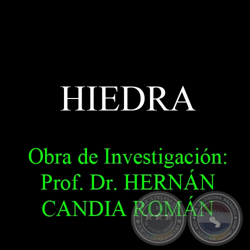 HIEDRA - Obra de Investigacin: Prof. Dr. HERNN CANDIA ROMN