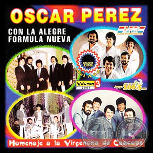 HOMENAJE A LA VIRGENCITA DE CAACUPÉ - Volumen 3 - OSCAR PÉREZ - Año 2001