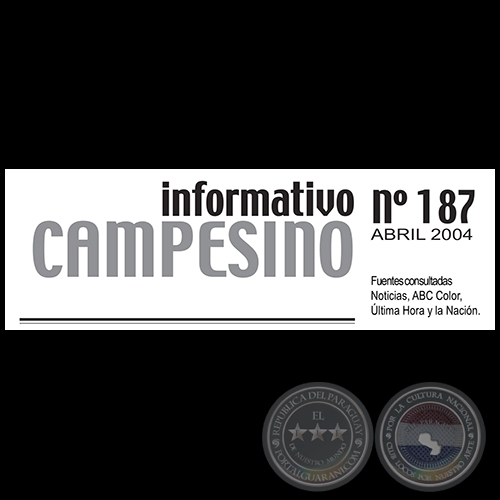 INFORMATIVO CAMPESINO 187 - ABRIL 2004