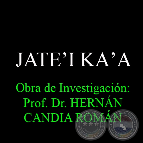 JATEʼI KAʼA - Obra de Investigacin: Prof. Dr. HERNN CANDIA ROMN