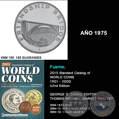 KM# 158 150 GUARANIES - AO 1975 - MONEDAS DE PARAGUAY