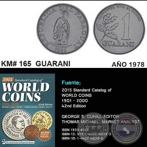 KM# 165 GUARANI - AÑO 1978 - MONEDAS DE PARAGUAY