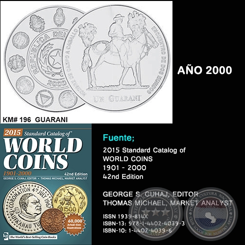 KM# 196 GUARANI - AO 2000 - MONEDAS DE PARAGUAY