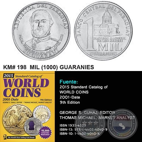 KM# 198 MIL (1000) GUARANIES - MONEDAS DE PARAGUAY