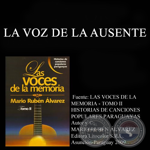 LA VOZ DE LA AUSENTE - ZULMA LEÓN