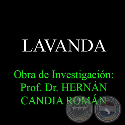 LAVANDA - Obra de Investigación: Prof. Dr. HERNÁN CANDIA ROMÁN