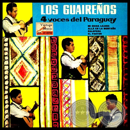 Vintage World Nº 56 - LOS GUAIREÑOS - 4 Voces del Paraguay - Año 1958