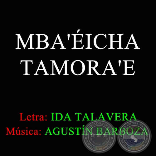 MBAÉICHA TAMORAE - IDA TALAVERA DE FRACCHIA
