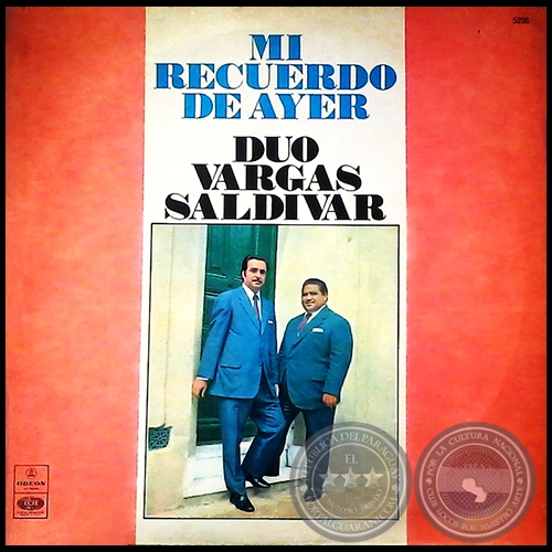MI RECUERDO DE AYER - DÚO VARGAS SALDÍVAR ‎- Año 1974