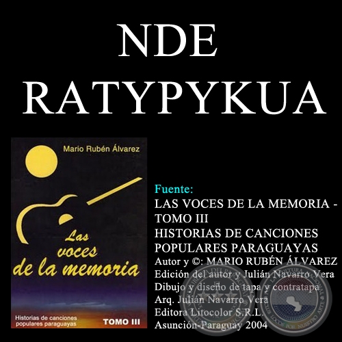 NDE RATYPYKUA - Letra: FLIX FERNNDEZ