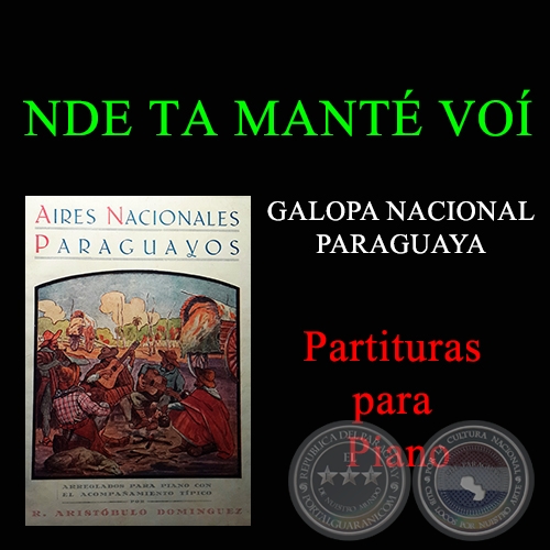 NDE TA MANTÉ VOÍ - Partitura para Piano