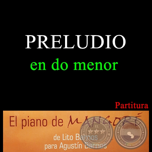 PRELUDIO en do menor - PARTITURA PARA PIANO