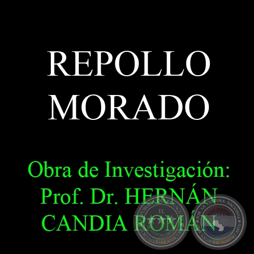 REPOLLO MORADO - Obra de Investigación: Prof. Dr. HERNÁN CANDIA ROMÁN