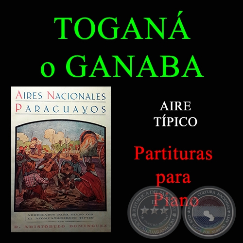 TOGANÁ o GANABA - Partitura para Piano
