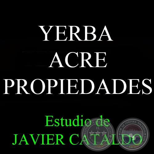 YERBA ACRE - PROPIEDADES - Estudio de JAVIER CATALDO