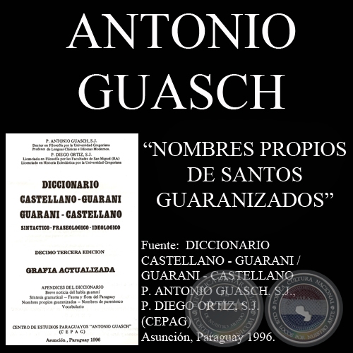 NOMBRES PROPIOS DE SANTOS GUARANIZADOS POR EL HABLA POPULAR
