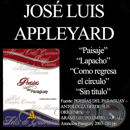 PAISAJE, LAPACHO, COMO REGRESA EL CÍRCULO y SÍN TÍTULO - Poesías de  JOSÉ LUIS APPLEYARD