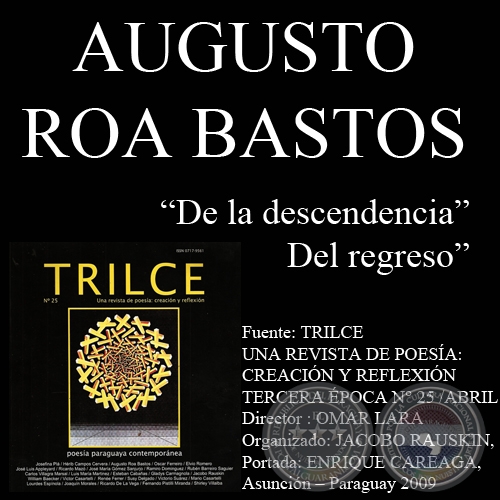 DE LA DESCENDENCIA y DEL REGRESO - Poesías de AUGUSTO ROA BASTOS