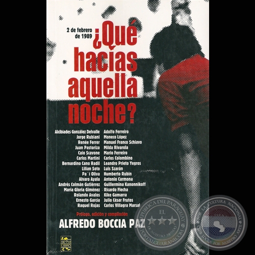 ¿QUE HACÍAS AQUELLA NOCHE?, 2008 - Compilación: ALFREDO BOCCIA PAZ