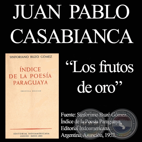 LOS FRUTOS DE ORO (De ÍNDICE DE LA POESÍA de SINFORIANO BUZÓ)