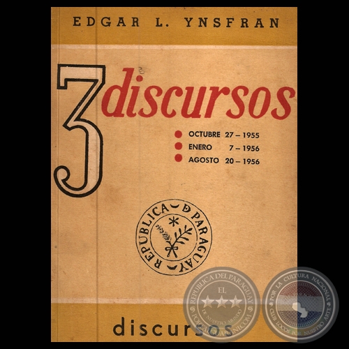 3 DISCURSOS DE EDGAR L. YNSFRN, 1955 - 1956