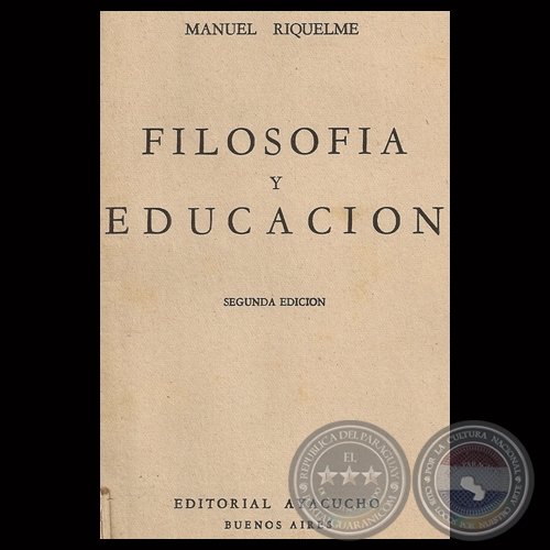 FILOSOFÍA Y EDUCACIÓN, 1956 - Por MANUEL RIQUELME