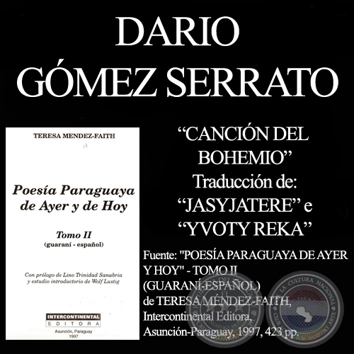 DUENDECITO RUBIO, CANCION DEL BOHEMIO, BÚSQUEDA DE FLORES (De POESÍA PARAGUAYA de TMF)