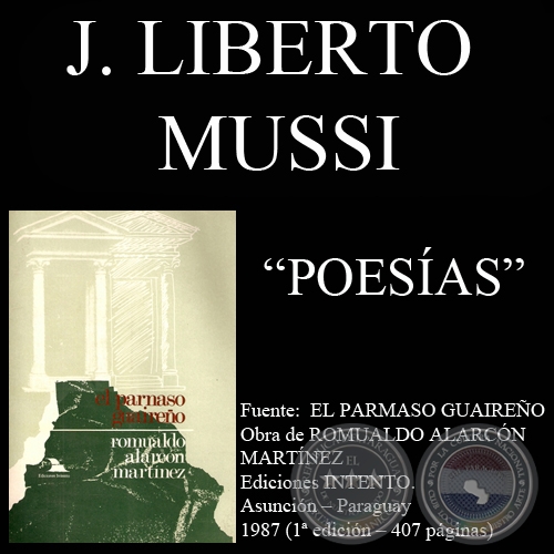 VILLARRICA , SONETO A ORTIZ GUERRERO y ESTROFAS A VILLARRICA (Poesías de J. LIBERTO MUSSI)