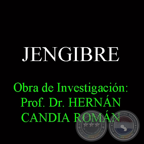 JENGIBRE - Obra de Investigación: Prof. Dr. HERNÁN CANDIA ROMÁN
