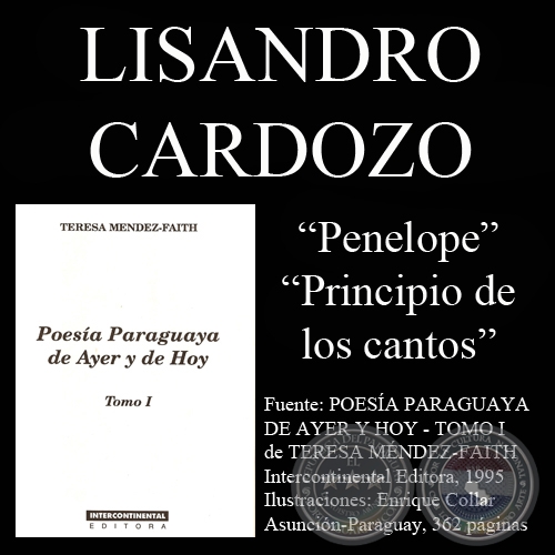 PENELOPE y PRINCIPIO DE LOS CANTOS - Poesías de LISANDRO CARDOZO