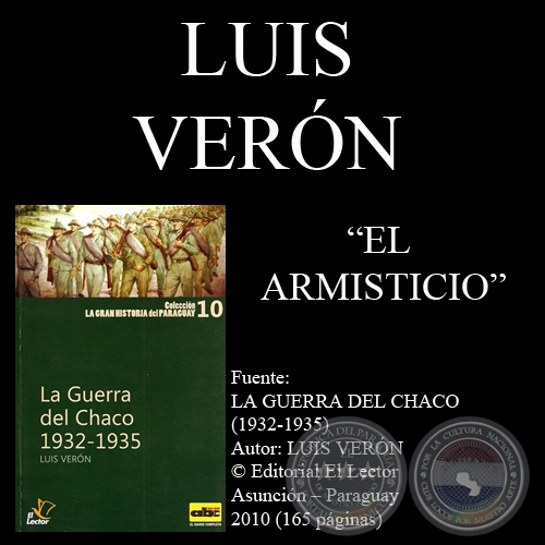 ARMISTICIO DEL 19 AL 30 DE DICIEMBRE DE 1933 - Autor: LUIS VERÓN - Año 2010