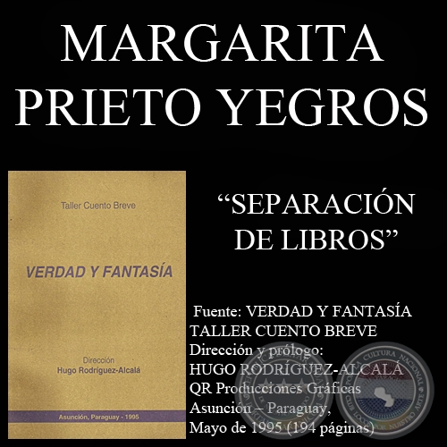 SEPARACIÓN DE LIBROS (Cuentos de MARGARITA PRIETO YEGROS)