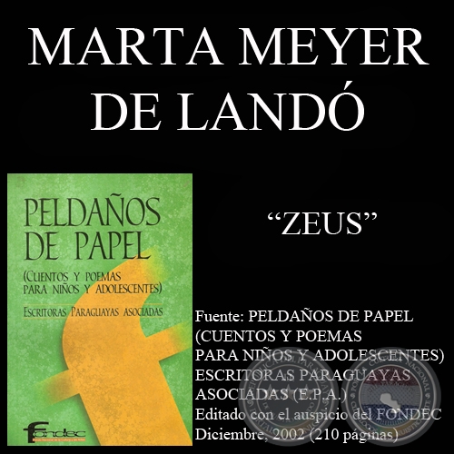 ZEUS - Cuento de MARTA MEYER DE LANDÓ - Año 2002