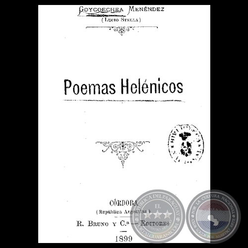POEMAS HELÉNICOS, 1899 - MARTÍN GOYCOECHEA MENÉNDEZ