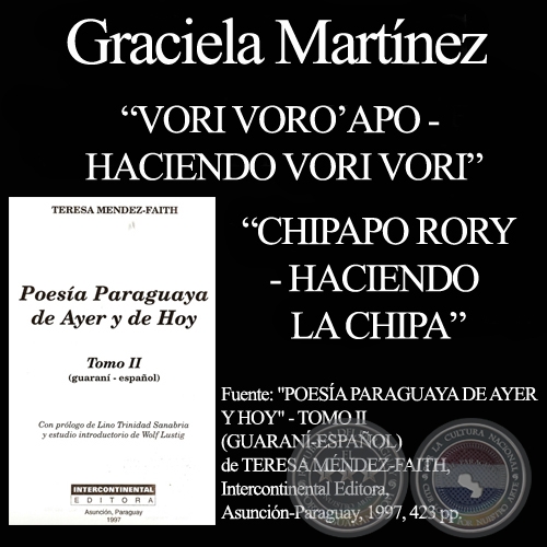 VORI VORO’APO y CHIPAPO RORY - POESÍAS de  GRACIELA MARTINEZ 