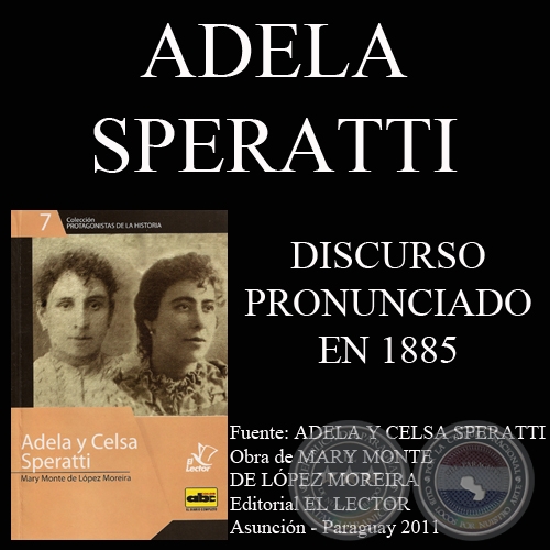 DISCURSO PRONUNCIADO POR ADELA SPERATTI EN 1885