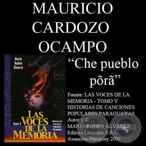 PUEBLO YBYCUÍ, CHE PUEBLO PORÃ - Letra de la canción: Mauricio Cardozo Ocampo