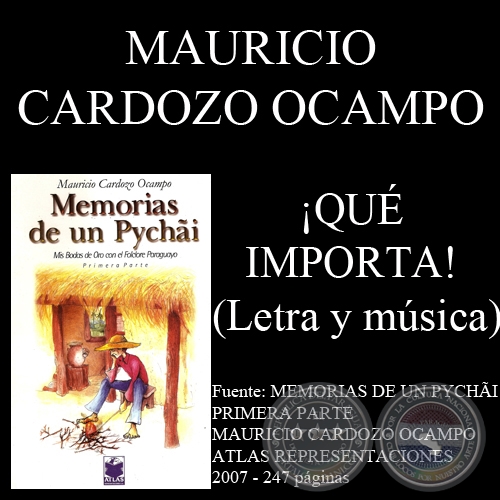 ¡QUÉ IMPORTA! - Letra y música: MAURICIO CARDOZO OCAMPO