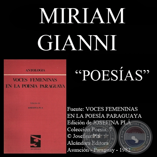 HABRÁ UNA NUEVA LUZ y POEMAS de MIRIAM GIANNI
