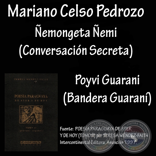 EMONGETA EMI y POYVI GUARANI - Poesas de MARIANO CELSO PEDROZO